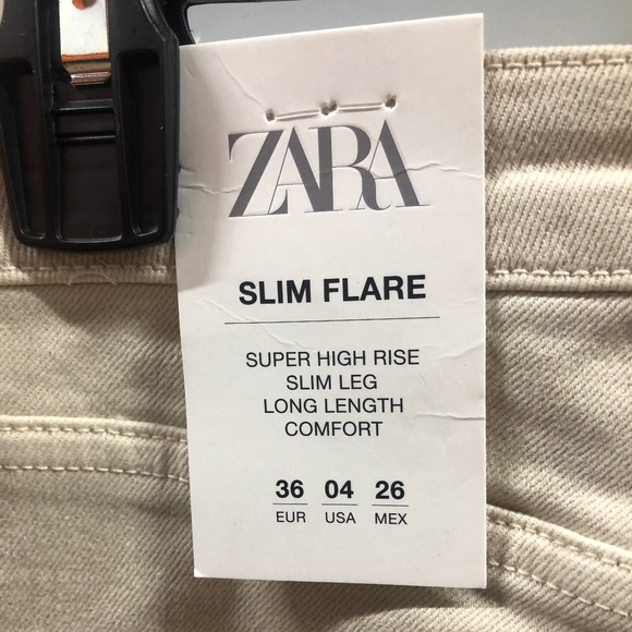 ๐๐๐ ZARA High Waisted Jeans w Slits, 4/36, NWT - Picture 8 of 12